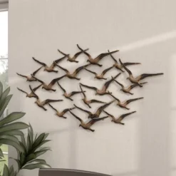 Metal Bird Flying Flock Of Wall Decor Gold - Olivia & May -Home Decoration Shop GUEST 5c38dec7 f000 45b0 8d1f 0c2e95ced60c