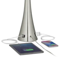 360 Lighting Karl Modern Table Lamps 27 1/2" Tall Set Of 2 Brushed Nickel With USB And Outlet White Drum Shade For Bedroom Living Room House Bedside 12 360 Lighting Karl Modern Table Lamps 27 1/2" Tall Set Of 2 Brushed Nickel With USB And Outlet White Drum Shade For Bedroom Living Room House Bedside -Home Decoration Shop GUEST 5d8fe791 e1dc 43f6 b636 8b8c627300b3