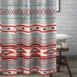 Kiva Western Boho Shower Curtain 72" X 72" Multicolor By Greenland Home Fashion