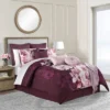 14pc King Liana Comforter Set Plum Purple - Lanwood Home