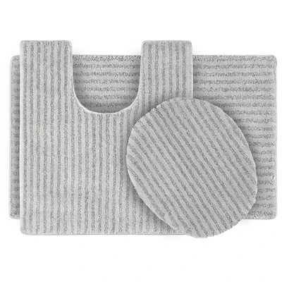 3pc Sheridan Plush Washable Nylon Bath Rug Set - Garland 7 3pc Sheridan Plush Washable Nylon Bath Rug Set - Garland - Image 5