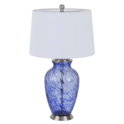 28" Glass Contemporary Table Lamp Blue - Cal Lighting -Home Decoration Shop GUEST 60b6d309 c7d5 441a 8d18 98317b708de3