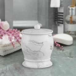 Marble Patterned Compton Q-tip Jar - Nu Steel 8 Marble Patterned Compton Q-tip Jar - Nu Steel -Home Decoration Shop GUEST 6109b6c1 be1c 4775 9417 2829e43202bf