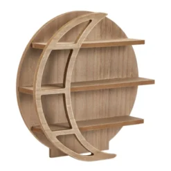 Brown Wooden Moon Shelf, Rustic Wall Home Decor, Crystal Holder For Stones Display And Essential Oils (12 X 12 X 3 In) 15 Brown Wooden Moon Shelf, Rustic Wall Home Decor, Crystal Holder For Stones Display And Essential Oils (12 X 12 X 3 In) -Home Decoration Shop GUEST 614a7a26 79e1 4df3 9824 a9a96345db29