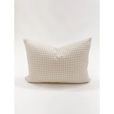 14x20 Down Alternative Cotton Waffle Weave Pillow - Anaya 9 14x20 Down Alternative Cotton Waffle Weave Pillow - Anaya - Image 7