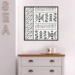 22" X 22" Botanical Sketches Pattern VIIA By Anne Tavoletti Framed Canvas Wall Art Black - Amanti Art -Home Decoration Shop GUEST 6241a29f d72f 4f8c b548 a8a14e93f5d9