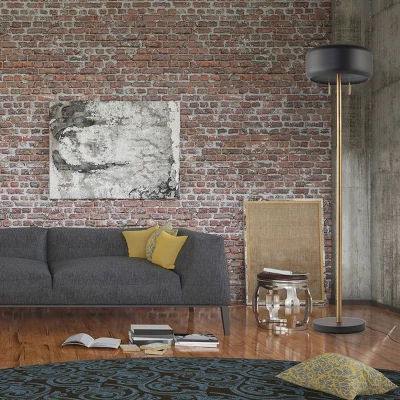 Globe Electric 2 Light Metallic Dark Gray Floor Lamp - Novogratz X Globe 5 Globe Electric 2 Light Metallic Dark Gray Floor Lamp - Novogratz X Globe - Image 3