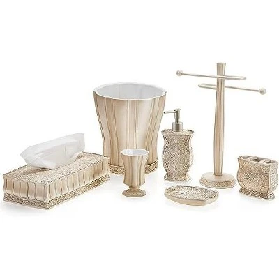 Creative Scents Beige Victoria Bathroom Accessories Set 6 Creative Scents Beige Victoria Bathroom Accessories Set - Image 4