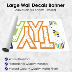 Big Dot Of Happiness Cheerful Happy Birthday - Peel And Stick Colorful Birthday Party Large Banner Wall Decals - Happy Birthday -Home Decoration Shop GUEST 630b7628 d186 41cd 9551 77ef0a89e534