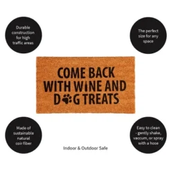 Evergreen Come Back With Wine And Dog Treats Indoor Outdoor Doormat 1'4"x2'4" Brown -Home Decoration Shop GUEST 635990da 2e1f 463c bf13 079caf642b98