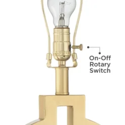 360 Lighting Modern Table Lamps 28 1/2" Tall Set Of 2 With USB Charging Port Brushed Gold Open Ring White Shade For Bedroom Living Room House Bedside -Home Decoration Shop GUEST 63ae832f 72a7 4aa1 8e09 1524ca85b580