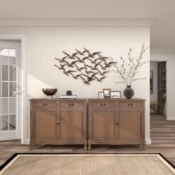 Metal Bird Flying Flock Of Wall Decor Gold - Olivia & May -Home Decoration Shop GUEST 64330988 0a58 48af 9793 4b92c4e01650