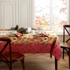 Swaying Leaves Bordered Fall Tablecloth - Red/White - Elrene Home Fashions 14 Swaying Leaves Bordered Fall Tablecloth - Red/White - Elrene Home Fashions -Home Decoration Shop GUEST 6435b2bb 34dd 4dc4 94d9 5a147fcf9f5d