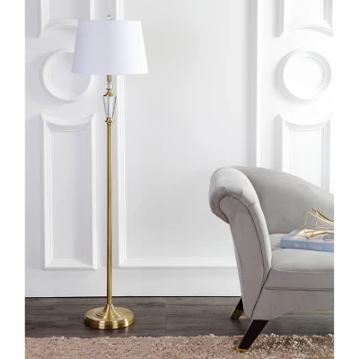 61" Crystal/Metal Harper Floor Lamp (Includes LED Light Bulb) Gold - JONATHAN Y 4 61" Crystal/Metal Harper Floor Lamp (Includes LED Light Bulb) Gold - JONATHAN Y - Image 2