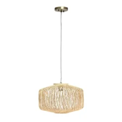 Circular Rattan Pendant Light Beige - Lalia Home -Home Decoration Shop GUEST 65745aa4 96c6 48fd adc2 4432abb552aa