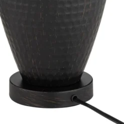 Regency Hill Auburn Rustic Farmhouse Table Lamp 25" High Bronze Hammered Natural Linen Empire Shade For Bedroom Living Room Bedside Nightstand Office 14 Regency Hill Auburn Rustic Farmhouse Table Lamp 25" High Bronze Hammered Natural Linen Empire Shade For Bedroom Living Room Bedside Nightstand Office -Home Decoration Shop GUEST 65aec3f5 d063 438d a71a c358e80375c9