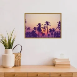 23" X 16" Palm Sky 1 By Design Fabrikken Framed Canvas Wall Art - Amanti Art -Home Decoration Shop GUEST 65fbe1c4 1f33 4c23 9e07 af0874b24cfe