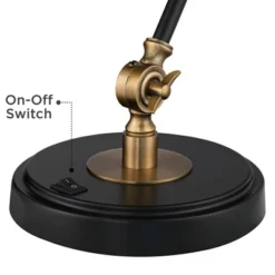 360 Lighting Modern Industrial Desk Table Lamp With USB Charging Port Adjustable 26.75" High Black Antique Brass For Bedroom Bedside Office -Home Decoration Shop GUEST 6811977e cd15 4ae2 a623 1a2dfeca76e7