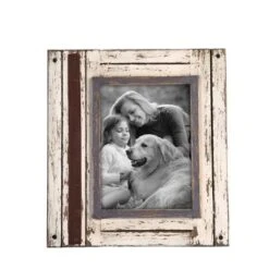 White And Brown Decorative Distressed Wood Picture Frame - Foreside Home & Garden -Home Decoration Shop GUEST 6aaba1e0 41d3 4b6b a40c 5049cc25f2c4
