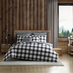 Eddie Bauer Canyon Plaid 7pc Comforter Set Black/White -Home Decoration Shop GUEST 6af66e5a b06b 4cf9 a4e3 a824fa793ca2