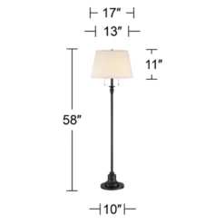 360 Lighting Spenser Rustic Farmhouse Floor Lamp 58" Tall Oiled Bronze Metal Off White Linen Empire Shade For Living Room Bedroom Office House Home 15 360 Lighting Spenser Rustic Farmhouse Floor Lamp 58" Tall Oiled Bronze Metal Off White Linen Empire Shade For Living Room Bedroom Office House Home -Home Decoration Shop GUEST 6bf91222 0335 495e 983e b92887076e61