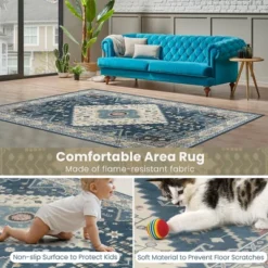 Costway Area Rugs 5'4'' X 6'7''5'4'' X 7'7'' Faux Wool Fabric Doormat Home Carpet Living Room Bedroom 18 Costway Area Rugs 5'4'' X 6'7''5'4'' X 7'7'' Faux Wool Fabric Doormat Home Carpet Living Room Bedroom -Home Decoration Shop GUEST 6d92e6b1 837c 4d09 878c e294cb7d28ee