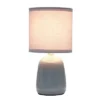10.04" Traditional Ceramic Thimble Base Bedside Table Desk Lamp With Matching Fabric Shade Gray - Simple Designs 1 10.04" Traditional Ceramic Thimble Base Bedside Table Desk Lamp With Matching Fabric Shade Gray - Simple Designs -Home Decoration Shop GUEST 6ff51ee7 f94c 4a8d bf51 c64b16feea19