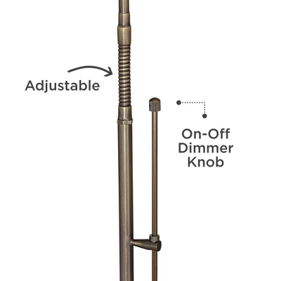 360 Lighting Regan Traditional Pharmacy Floor Lamp 59" Tall Dark Brass Metal LED Adjustable Gooseneck Head For Living Room Reading Bedroom Office 5 360 Lighting Regan Traditional Pharmacy Floor Lamp 59" Tall Dark Brass Metal LED Adjustable Gooseneck Head For Living Room Reading Bedroom Office - Image 3