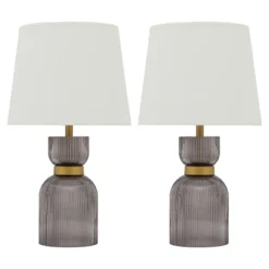 Set Of 2 15.25" Kaia Cylinder Base Table Lamps - River Of Goods -Home Decoration Shop GUEST 70fa96d4 1932 4fdc af1a 74183c04bbce