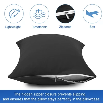 PiccoCasa Cotton Pillow Cover Cases Zippered Pillowcases 2 Pcs 5 PiccoCasa Cotton Pillow Cover Cases Zippered Pillowcases 2 Pcs - Image 3