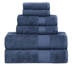 Towels Beyond Set Of Six Luxury Madison Classic Turkish Towels, 2 Of Each, 30x54 Bath, 16x28 Hand, 12x13 Washcloth