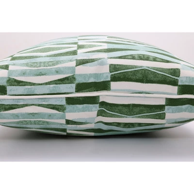 2pc Outdoor/Indoor Rectangular Throw Pillows Nevis Waves - Pillow Perfect 3 2pc Outdoor/Indoor Rectangular Throw Pillows Nevis Waves - Pillow Perfect