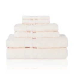Cotton 6 Piece Bath Towel Set, Plush And Quick Drying, Classic Ionic Jacquard Border And Embroidered Trim By Blue Nile Mills 28 Cotton 6 Piece Bath Towel Set, Plush And Quick Drying, Classic Ionic Jacquard Border And Embroidered Trim By Blue Nile Mills -Home Decoration Shop GUEST 737efa77 9c8e 447a a146 6596c59be091