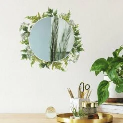 Fern Peel And Stick Decal With Circle Mirror - RoomMates 9 Fern Peel And Stick Decal With Circle Mirror - RoomMates -Home Decoration Shop GUEST 74e140e6 776b 4346 9ffb fca4de1ddf72