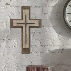 15.8" X 10.2" Decorative Wooden Cross Wall Art Worn White/Brown - Stonebriar Collection 9 15.8" X 10.2" Decorative Wooden Cross Wall Art Worn White/Brown - Stonebriar Collection -Home Decoration Shop GUEST 756a888f 40ac 463a 851c 4a6066516ba5