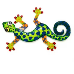 Global Crafts Eight Inch Painted Gecko Recycled Haitian Metal Wall Art -Home Decoration Shop GUEST 75d06dc9 58c2 4568 8347 5c341b5e9c49