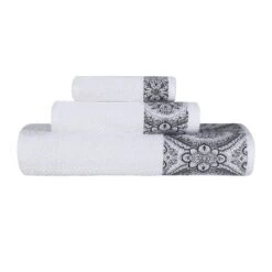 Medallion Ultra-Soft Cotton Highly Absorbent 3 Piece Jacquard Towel Set By Blue Nile Mills -Home Decoration Shop GUEST 75db6e2e 9b79 4ed2 8e47 611abc9d4ef6