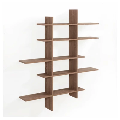 51" X 45" Five Tier Asymmetric Shelf - Danya B. 7 51" X 45" Five Tier Asymmetric Shelf - Danya B. - Image 5