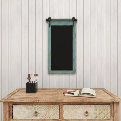 Wood Sign Wall Decor With Chalkboard Blue - Olivia & May 17 Wood Sign Wall Decor With Chalkboard Blue - Olivia & May - Image 15