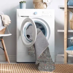 Washable Grant Rug Teal/Ivory - Linon -Home Decoration Shop GUEST 7b9c1c5e f02c 4921 8a6d 7cac0bc23ba0