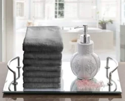 Creative Scents Cotton Velour Set Of 4 Towels - Gray -Home Decoration Shop GUEST 7befdeac cc73 43fe a3bc 3e0b5da4eab1