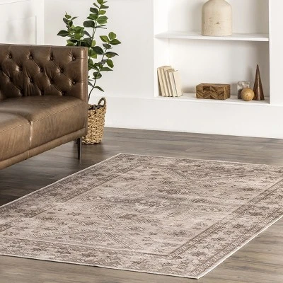 NuLOOM Amie Persian Border Machine Washable Area Rug 3 NuLOOM Amie Persian Border Machine Washable Area Rug