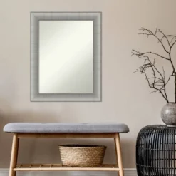 23" X 29" Non-Beveled Elegant Bathroom Wall Mirror Brushed Pewter - Amanti Art 13 23" X 29" Non-Beveled Elegant Bathroom Wall Mirror Brushed Pewter - Amanti Art -Home Decoration Shop GUEST 7d181bdd 2628 4932 9884 2a493877fbbf