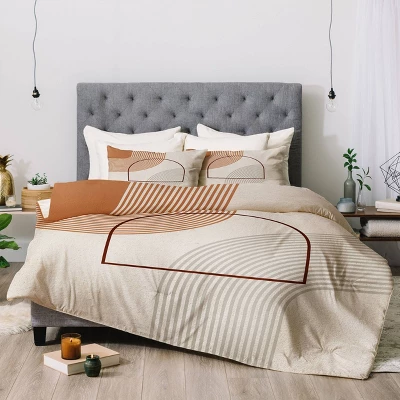 Iveta Abolina Mid Century Line Art Comforter Set - Deny Designs 3 Iveta Abolina Mid Century Line Art Comforter Set - Deny Designs