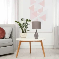 18.11" Traditional Standard Ceramic Dewdrop Table Desk Lamp With Matching Fabric Shade Gray - Creekwood Home 11 18.11" Traditional Standard Ceramic Dewdrop Table Desk Lamp With Matching Fabric Shade Gray - Creekwood Home -Home Decoration Shop GUEST 7d77c039 5fac 4b51 b613 753fa30c7908