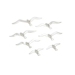 Set Of 7 Aluminum Bird Floating Flock Of Wall Decors Silver - Olivia & May -Home Decoration Shop GUEST 800a105b 9a3d 43fb abc0 48b8b78c7315