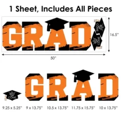Big Dot Of Happiness Orange Graduation Party Decor - Vinyl Wall Decals - Grad -Home Decoration Shop GUEST 80a87ad7 77e8 4adc 9dbc f664084f2708