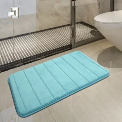 PiccoCasa Bathroom Coral Fleece Nonslip Floor Mat Pad Carpet Rug Doormat