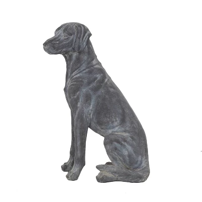 Magnesium Oxide Modern Farmhouse Dog Garden Sculpture Black - Olivia & May 7 Magnesium Oxide Modern Farmhouse Dog Garden Sculpture Black - Olivia & May - Image 5