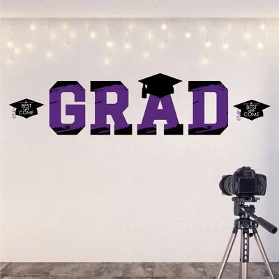 Big Dot Of Happiness Purple Graduation Party Decor - Vinyl Wall Decals - Grad 3 Big Dot Of Happiness Purple Graduation Party Decor - Vinyl Wall Decals - Grad
